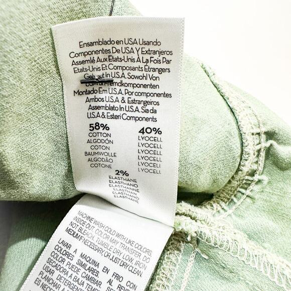 Mother The Ruffle Mini Skirt Loden Frost Denim Size 26 - Picture 6 of 8